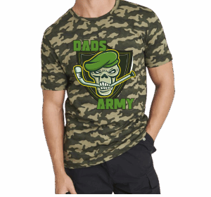 Camo Black T-Shirt – Dads Army Ice Hockey Club