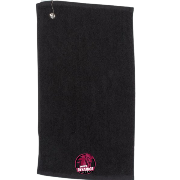 Custom Logo Black Skate Towel - Invicta Dynamics Ice Hockey Team