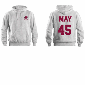 Custom Embroidered Grey Hoodie - Invicta Dynamics Ice Hockey Club