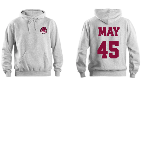 Custom Embroidered Grey Hoodie - Invicta Dynamics Ice Hockey Club