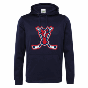 Printed Club Logo Navy Blue Hoodie – Invicta Junior Ice Hockey Club