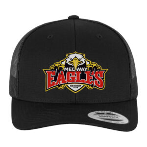 Embroidered Medway Eagles Trucker Cap In Black