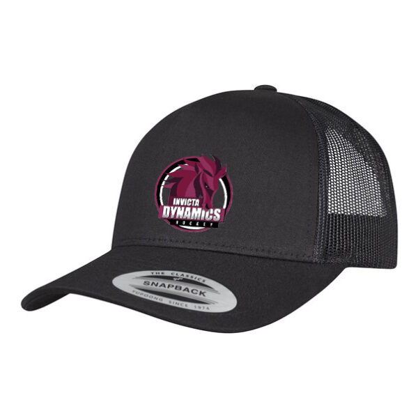 Embroidered Trucker Cap Black - Invicta Dynamics Ice Hockey Club