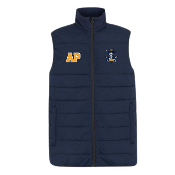 Embroidered Body Warmer Navy - Kent Kings Ice Hockey Team