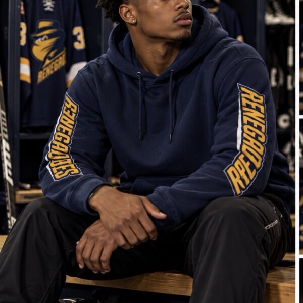 Navy Renegades sleeve Hoodie - Romford Renegades Ice Hockey Club