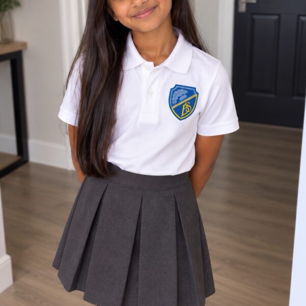 Barnsole Primary School White Polo Shirt With Embroidered Logo | School Uniform