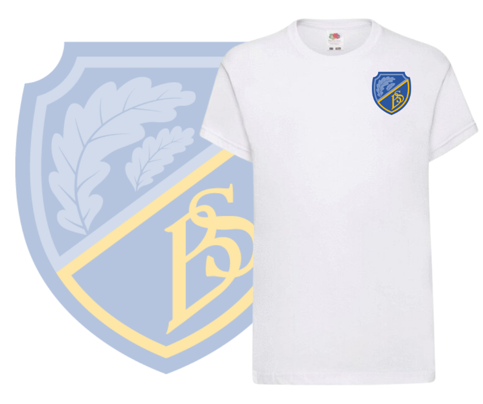 Barnsole Primary School White Cotton T Shirt With Printed Logo | School Uniform 1 Barnsole Primary School White Cotton T Shirt With Printed Logo | School Uniform