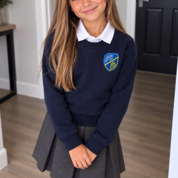 Barnsole Primary School - Navy Crew Neck Sweatshirt