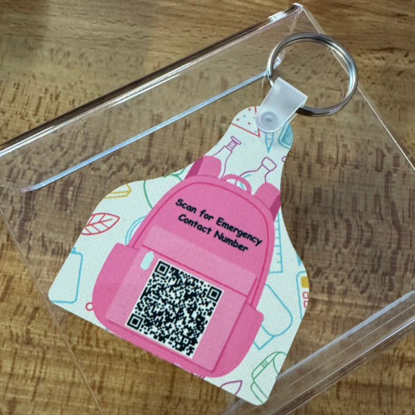QR code Emergency Keyring