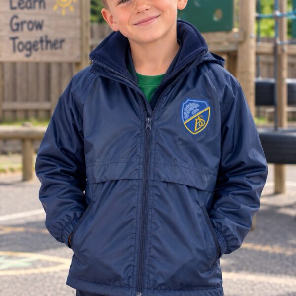 Barnsole Primary School - Navy Raincoat with fleece inlay, Embroidered