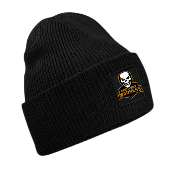 Printed Patch Beanie Black- Medway Madness Ice Hockey Team