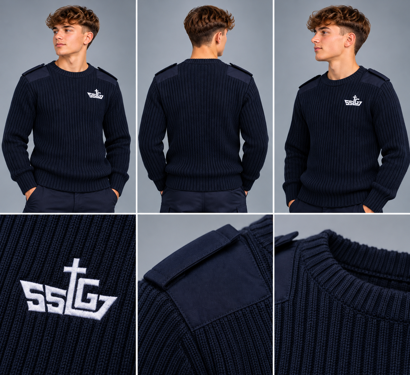 Embroidered SSTG Crew Neck Jumper 3 Embroidered SSTG Crew Neck Jumper - Image 3