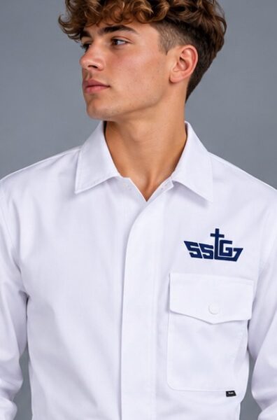 Embroidered SSTG White Coverall