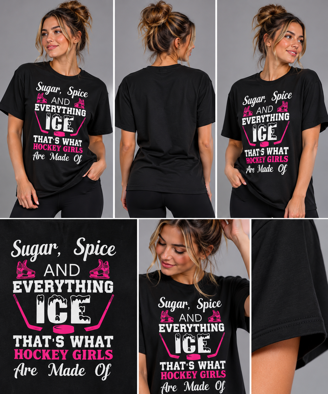 Printed Hockey Slogan Sugar and Spice 4 Printed Hockey Slogan Sugar and Spice - Image 4