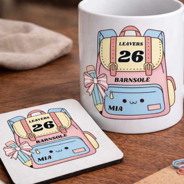 Leavers 2026 4 Primary School Leavers 2026 Coaster - Personalised gift